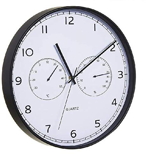 DCASA 43 Temp/Hydro-Wanduhr für Kamin, Dekoration für Zuhause, Unisex, Erwachsene, Farbe