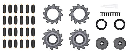 DJI RoboMaster S1 Mecanum-Räder - Hochleistungs- 12-Rollen-Räder, stabile und flüssige S1-Bewegung, weicher TPU-Gummi und POM-Hartgummi, integrierte Dämpfungsringe, Zubehör für Robomaster S1