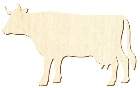 Holz Kuh V1 - Deko Basteln 3-50cm, Größe:3cm, Pack mit:25 Stück