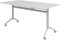 bümö Klapptisch grau 160 x 80 cm klappbar & fahrbar, klappbarer Schreibtisch auf Rollen, Klappschreibtisch, Tisch klappbar, Klappbarer Tisch, Klapptisch Holz-Platte, Gestell stabil aus Metall
