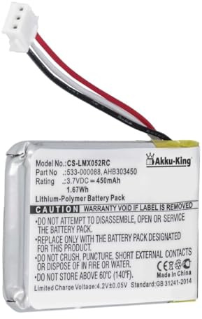 Akku-King Akku kompatibel mit Logitech 533-000120, 533-000121 - Li-Polymer 450mAh - für MX Master, MX Master 2, MX Master 3, MX Anywhere 2