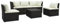 vidaXL Gartenmöbel Set 4-TLG. mit Auflagen Sitzgruppe Lounge Sofa Garten Garnitur Gartenset Gartensofa Sitzgarnitur Poly Rattan Braun