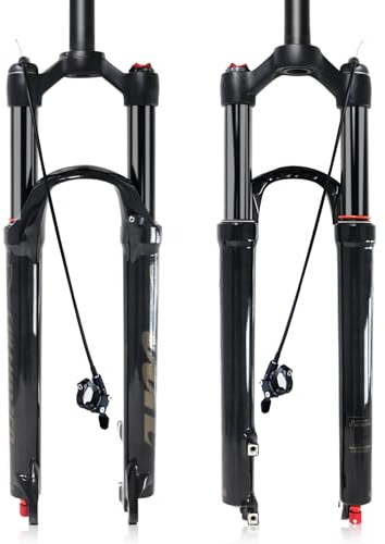ZTZ MTB-Federgabel, 66 cm, 73,7 cm, 120 mm, gerades Rohr/konisches Rohr, Mountainbike-Gabeln (manuelle Verriegelung – Fernverriegelung) (gerade Fernverriegelung, 69,8 cm)