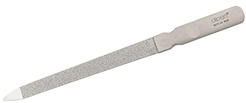 Alpen Lima per unghie in acciaio inox con zaffiro grezzo e fine, 15 cm