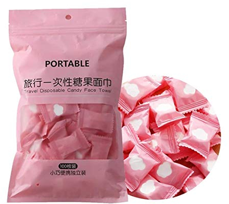 XLKJ 100 Stück Komprimiertes Handtuch Tabletten,Tragbarer Gesichtstuch,Einweg Reisehandtücher,Komprimierte Tücher Waschlappen für Reisen Zuhause