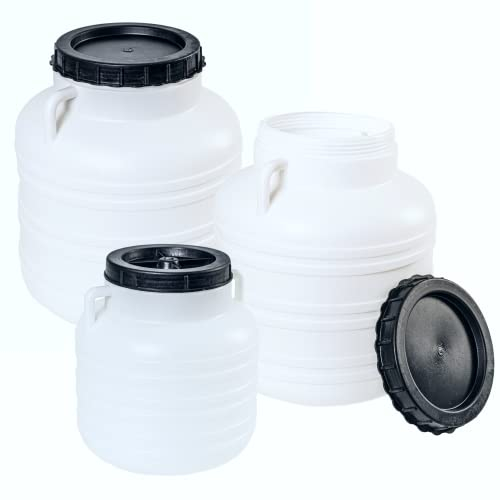 Beste Angebote Fût en plastique 30l Bidon Alimentaire avec couvercle - Capacité : 10/20/30 l