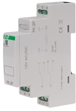 Elektromagnetische Relais 2P 8A 12V AC/DC PK-2P-12V f&f 5908312595656
