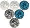 Kepfire 6Pcs Mosaic Glass Sphere 6cm Round Mix-Color Orbs Set Bowls Vases Dining Table Centerpiece Wedding Party Decorative
