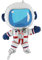 XL Folienballon * ASTRONAUT * als Deko für Kindergeburtstag und Weltraum-Party | 91cm | für Luft und Helium | Space Kosmonaut Weltall Kinder Geburtstag Ballon Dekoration Folienballons