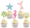 30 Stück Meerjungfrau Cupcake Topper Ozean Thema Tortendeko Geburtstag Muschel Meerjungfrau Koralle Seepferdchen Seestern Muffin Dekoration Meerestiere Motto Party Baby Shower Party Kuchen Dekoendeko