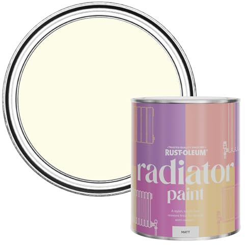 Rust-Oleum Off White Heat Resistant Radiator Paint in Matt Finish - Shortbread 750ml (SHDRCT1190)