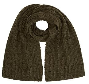 TOM TAILOR Damen 1037733 Schal mit Rippstruktur, 11848-jungle Soil Green, OneSize