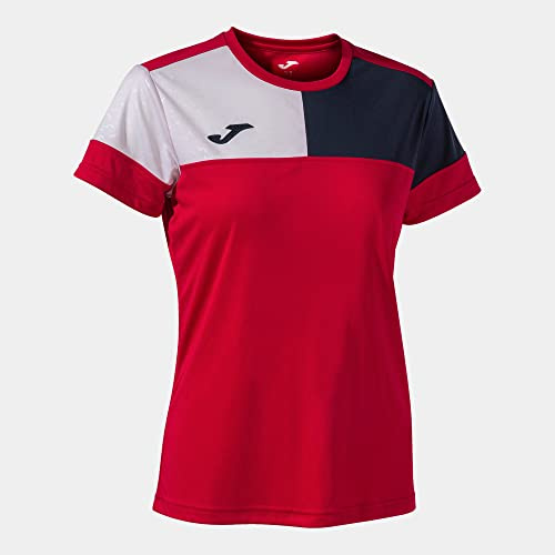 Joma Kurzarmshirt Frau Crew V rot Marineblau Weiss
