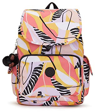 Kipling Damen City Pack Rucksack, Abstraktes Blätter, 12.5''L x 14.5''H x 7.25''D
