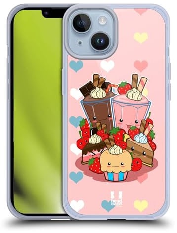 Head Case Designs Menu Kawaii Torte Und Milkshake Gelhülle [Militärischer Schutzgrad] Kompatibel Mit Apple iPhone 14 Und Kompatibel Mit MagSafe
