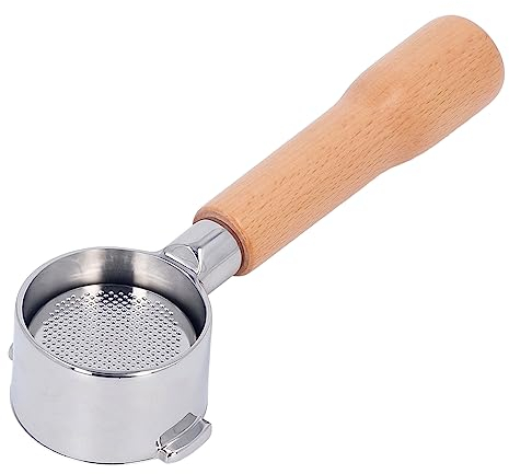 Miokycl Porte-Filtre 51mm 2 Oreilles Bottomless Café Poignée INOX pour Delonghi ECO310 (C1 Hêtre)