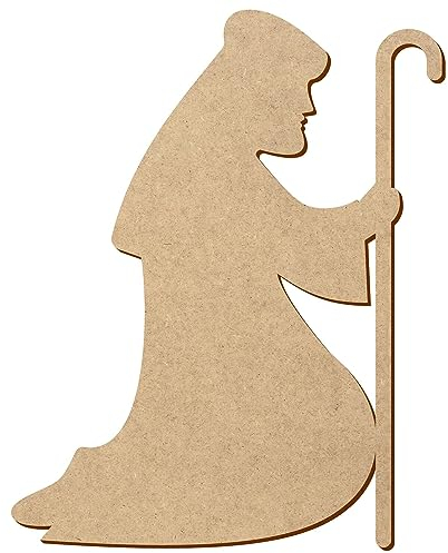MDF Krippenfigur Betender Josef V1- Deko Basteln 5-50 cm, Pack mit:1 Stück, Höhe:22cm hoch