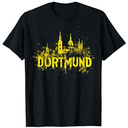 Stadt Dortmund Schwarz Gelb Malerei Kunst Dortmund T-Shirt