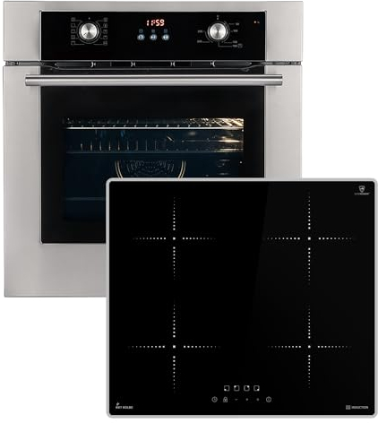 Conjunto: 60cm Horno electrico empotrable BO8810SS + 59cm Placa induccion IH85900ED | Parrilla | Aire caliente | Extracciones telescópicas | Temporizador automático | SET8810IH859ED