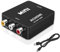 Adaptador RCA a HDMI, convertidor AV a HDMI, 1080P a HDMI CVBS AV adaptador compuesto para PS2 Wii Xbox SNES N64/TV/PC/PS3/STB/Xbox VHS/VCR/Blue-Ray reproductores de DVD (RCA)