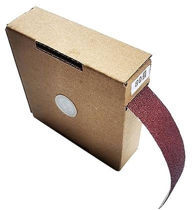 LAMDNL Schleifpapierrolle mit Spender, Körnung 80/100/120/150/240/180/400/600/800, mit Spender, Schleifpapierrolle, 80 Maschen