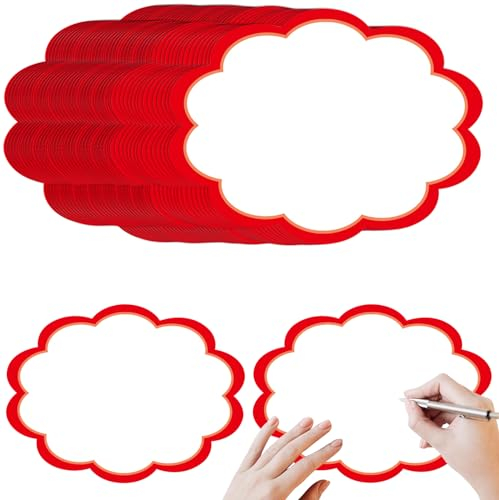 WEGREAT 100 Stück Moderationskarten Set Wolken: 17x13cm Moderationskarten Wolken, Präsentationskarten, Karteikarten, Blanko Papier Karten für Büro Schule Professionelle Präsentation Vortrag Moderation