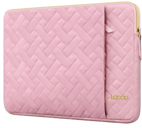 Lacdo Funda Protectora para Portátiles para Lenovo IdeaPad/ThinkPad 15, HP Pavilion 15, ASUS TUF Gaming/ZenBook 15, Acer Aspire 5 3, Samsung DELL Chromebook Bolsa Funda Blanda, Rosa