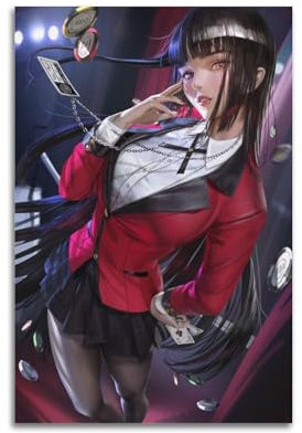 ECGDFWAZ Kakegurui Jabami Yumeko cooles Anime-Poster, Leinwandposter, Wandkunst, Dekoration, Wohnzimmer, Schlafzimmer, Dekoration, Poster, 30 x 45 cm, ungerahmter Stil