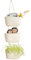 AARAINBOW Wall Hanging Cotton Baskets, Large 3 Tier Decorative Hanging Baskets for Wall Door, Boho Nursery Wall Basket for Organizing, 3 Tier Hanging Basket Bathroom (B-White)