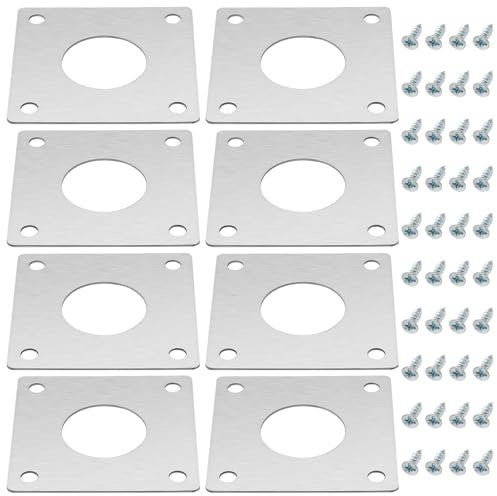 Create idea Nistkasten-Schutzplatte, 32 mm, 304 Edelstahl, Nistkastenplatte für Nistkästen und Nisthöhlen mit 40 Schrauben (70 x 70 mm), 8 Sets