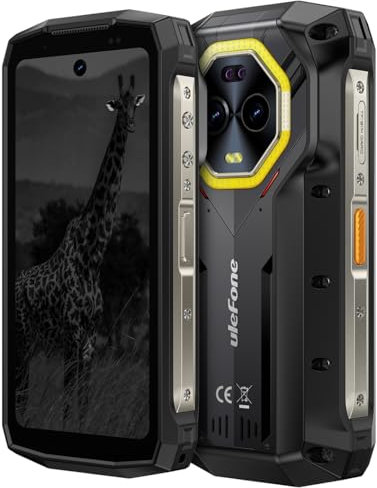 Ulefone Armor Mini 20 Pro 5G Smartphone Resistente, Tamaño de Palma, 16GB+256GB, Batería 6200mAh Carga Inalámbrica, Cámara de Visión Nocturna 64MP+50MP, 4.7 HD+90Hz, IP68 IP69K Android 14, NFC GPS