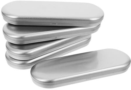 Operitacx 5pcs Tinplate Pencil Box Stylish Pen Holder Case for Students Empty Box School Stationery Storage Organizer