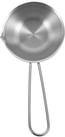 BEBEMOKO Small Stainless Steel Saucepan 150ml Handle and Measurement Scale 304 Food-Grade Metal Cooking Pot for Kitchen Sauces and Oil Pouring