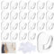 100 Piezas Ganchos Adhesivos Extra Fuertes, 3×2.4cm Ganchos Pared Transparentes Autoadhesivos, Multifuncionales Pequeña Ganchos Adhesivos, Capacidad de Carga Máxima 2 kg, para Cocina, Baño, Dormitorio