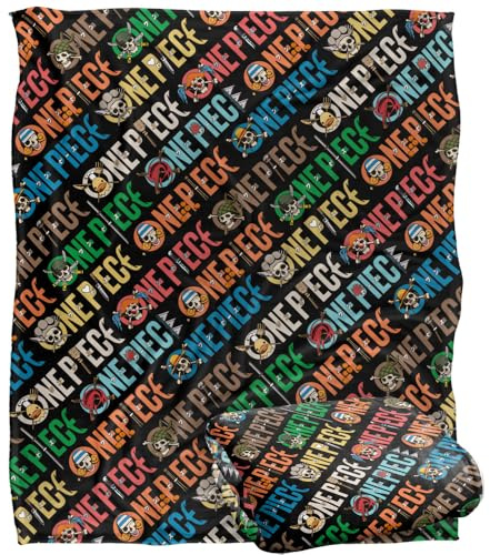 One PieceEinteilige, Optimalweiche Decke mit Piraten-Logomuster, seidig, 152 x 127 cm