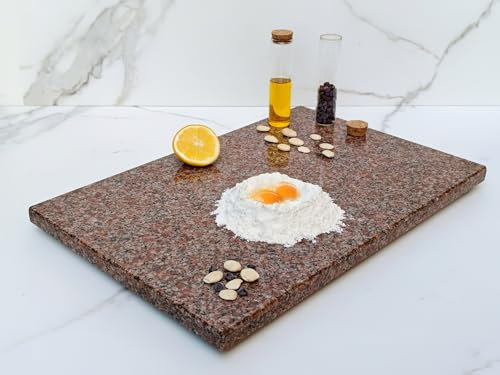 LOANE - Planche à découper pour cuisine - Planche à découper pour pâtisserie, planche à découper cuisine, planche à pétrir, protecteur de plan de travail (Rouge)