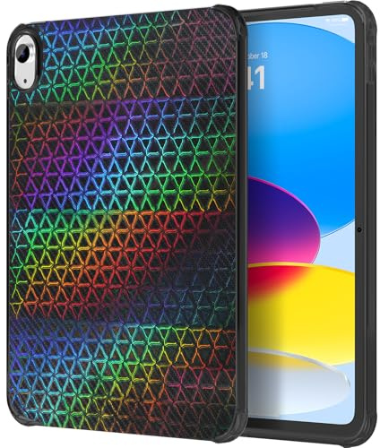 MoKo Clear Case for iPad (A16) 11th Generation 2025 11-inch/10th Generation 2022 10.9 inch, Lightweight Soft TPU, Anti-Scratch Ultra Slim Tablet Cover, Shockproof Impact Resistant, Dazzle Geometric