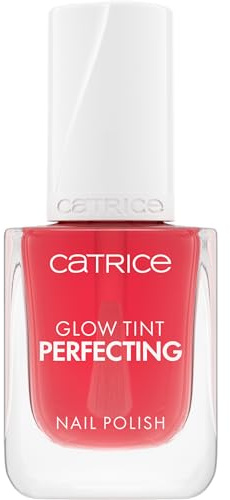 Catrice Glow Tint Perfecting Nail Polish, No. 010, Red, Brightening, Easy to Remove, No Microplastic Particles, No Preservatives, No Perfume, No Parabens, Pack of 1 (10.5 ml)