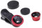HOMOBABE Objectif de Téléphone Portable Objectif Angle et Clip pour Smartphones Compatible avec Iphone X Rouge