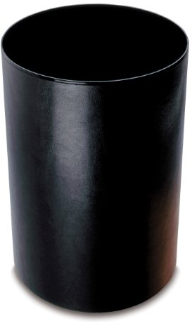 Lufer Monza 36886 Corbeille à papier hauteur 30 cm diamètre 21,5/24,5 fibre en cuir noir