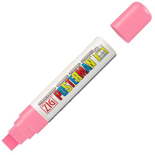 Zig Posterman Waterproof Marker - 15mm Broad Tip - Pink