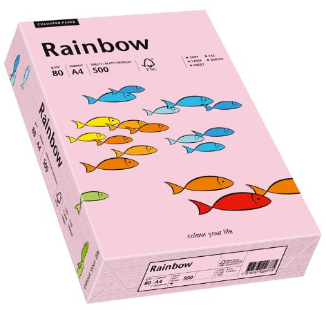 Papyrus 88042519 Druckerpapier Rainbow 80 g/m², A4 500 Blatt hellrosa