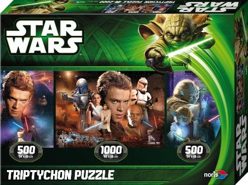 Noris 606031150 - Star Wars Jedi Puzzle Episode 2 & 3 Triptychon, 2000 Teile