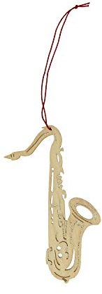 mugesh Anhänger Saxofon Pappelholz - Schönes Geschenk für Musiker