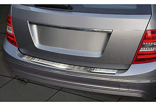 Avisa Edelstahl Heckstoßstangenschutz kompatibel mit Mercedes C-Klasse W204 Kombi 2011-2014 'Ribs'
