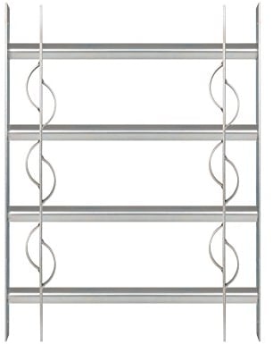 Alberts 563646 Fenstergitter Secorino Style | Ausziehbar für Fenster außen | Einbruchschutz Gitter | galvanisch blau verzinkt | 600 x 500-650 mm
