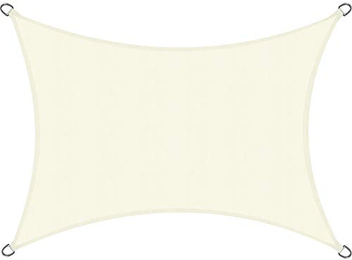 Sol Royal Tenda a Vela Impermeabile 2x3 m SolVision PS9 - tenda da sole per esterno - telo ombreggiante - parasole - tenda da giardino - Protezione Anti Raggi UV - Crema - Rettangolare 200x300 cm
