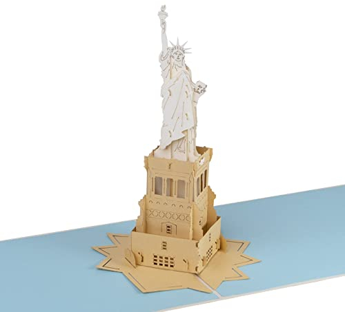 Sweetpopup® USA 3D Pop Up Karte Glückwunschkarte Grußkarte Reisegutschein Geschenkkarte Glückwunsch Geburtstag Urlaub Reise Amerika Newyork | Klappkarte Freiheitsstatue, 093
