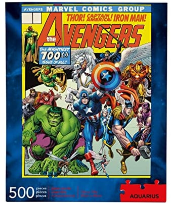 Aquarius Marvel Avengers Cover 500 Pc Puzzle, Multicolor