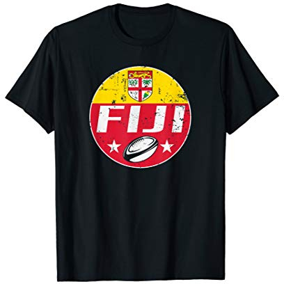 Fiji Rugby Flag Jersey Supporter Fijian Fan Gift T-Shirt